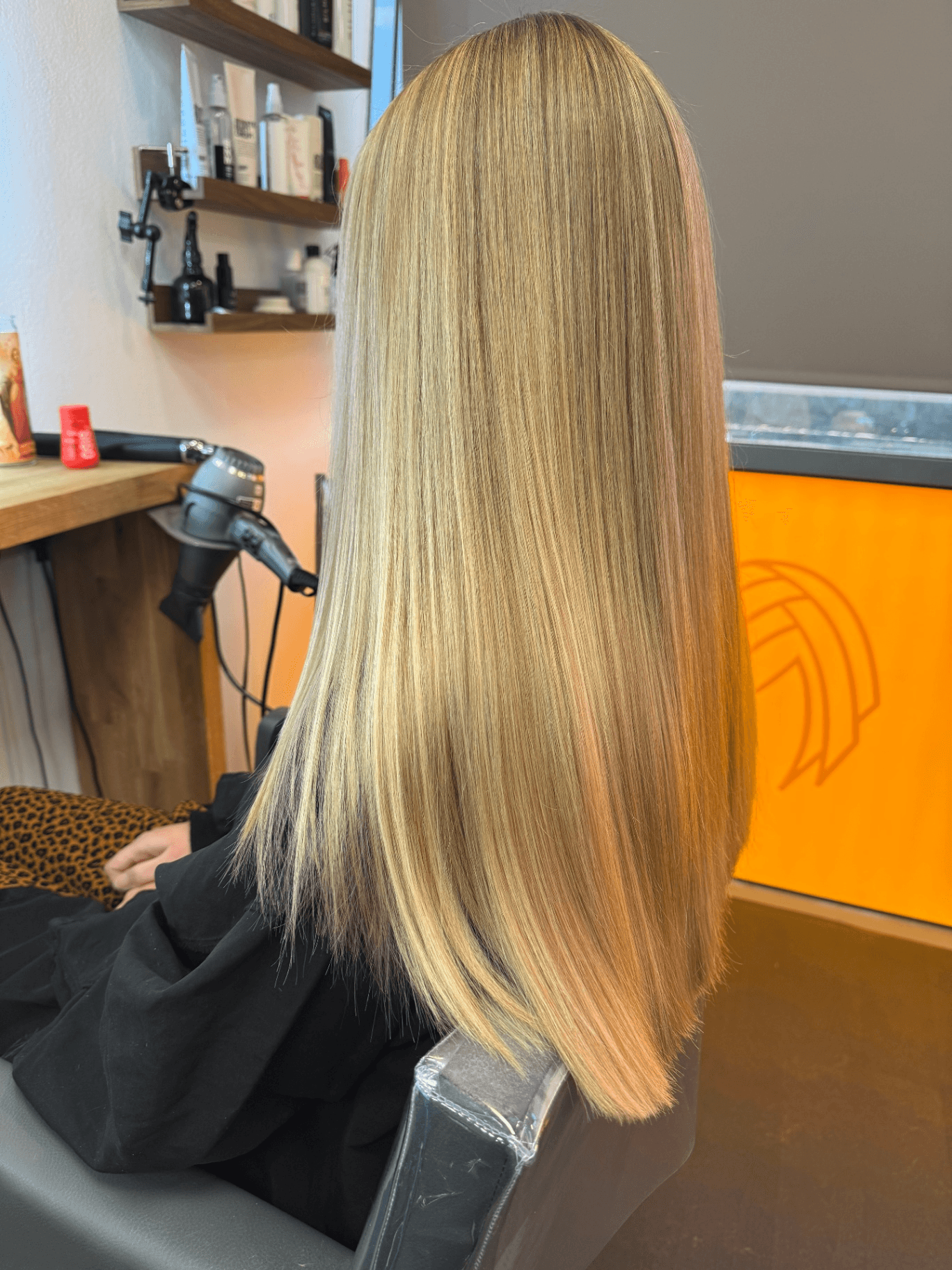 Warm Blonde Balayage Blowout